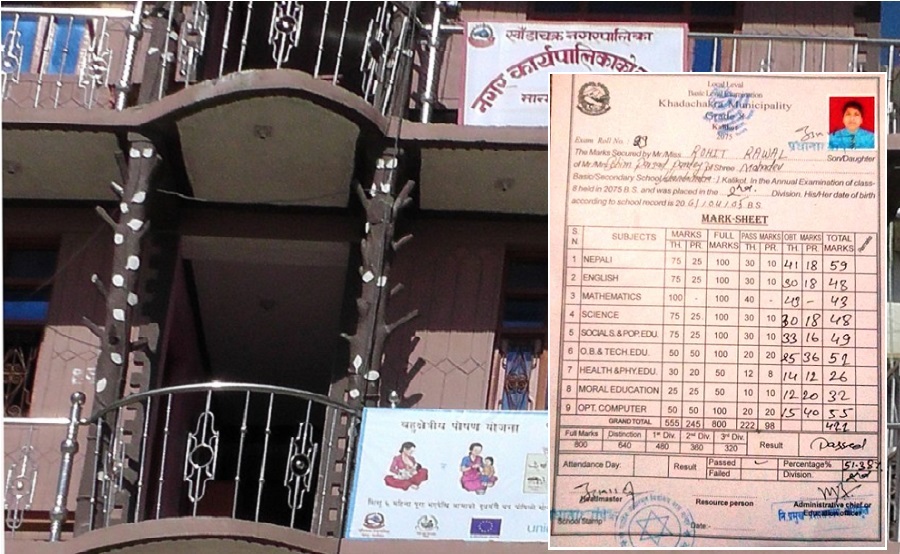 नगरपालिकाले दियो रावलको छोरालाई पाण्डेको ‘मार्कसिट’
