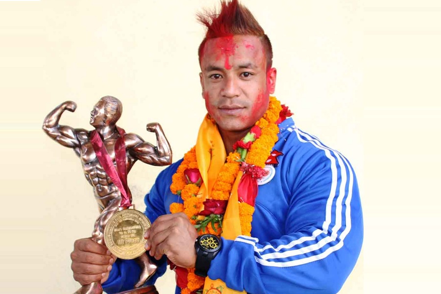 विश्व शारीरिक सुगठनमा महर्जनलाई स्वर्ण