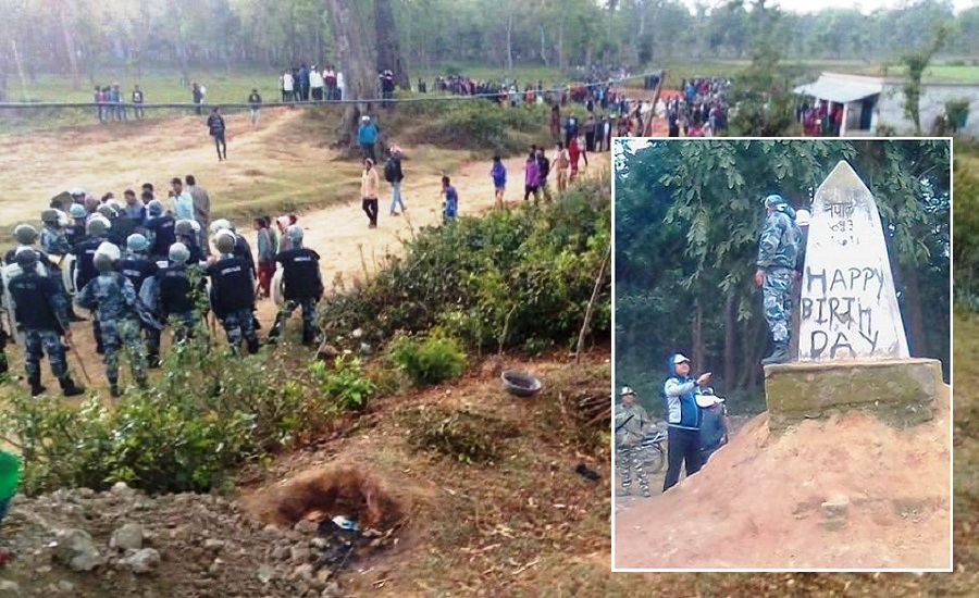 नेपालको सीमाना मिच्न छोडेन भारतले