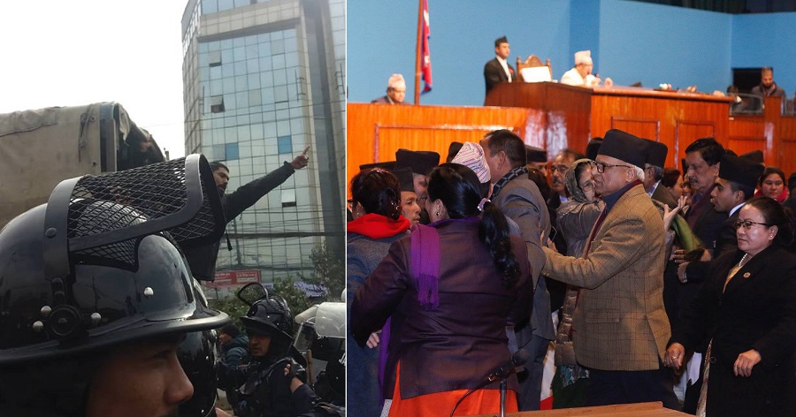 डा. केसीको सत्याग्रह: संसदभित्र कांग्रेस, बाहिर समर्थकको प्रदर्शन