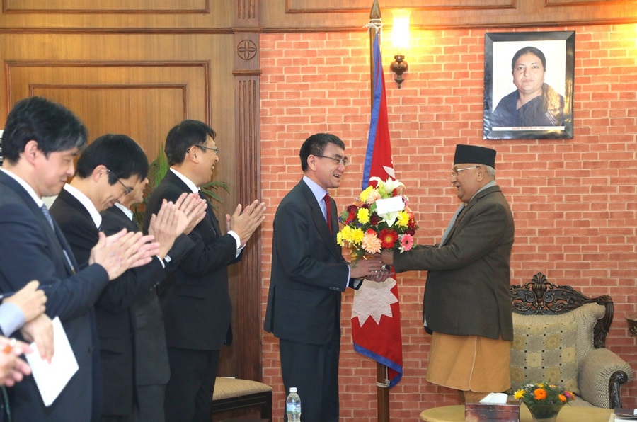 प्रधानमन्त्री र जापानी विदेशमन्त्रीबीच भेट, सहयोग निरन्तरताको प्रतिवद्धता