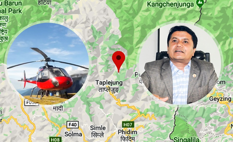 कहाँ खस्यो पर्यटनमन्त्री अधिकारीसहित ७ जना सवार हेलिकोप्टर?