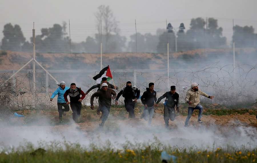 गाजामा भएको झडपमा प्यालेस्टिनी नागरिक र इजरायली सैनिक घाइते