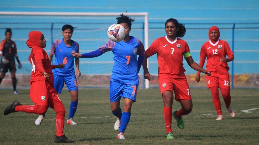 माल्दिभ्सको पोष्टमा भारतकाे आधा दर्जन गोल
