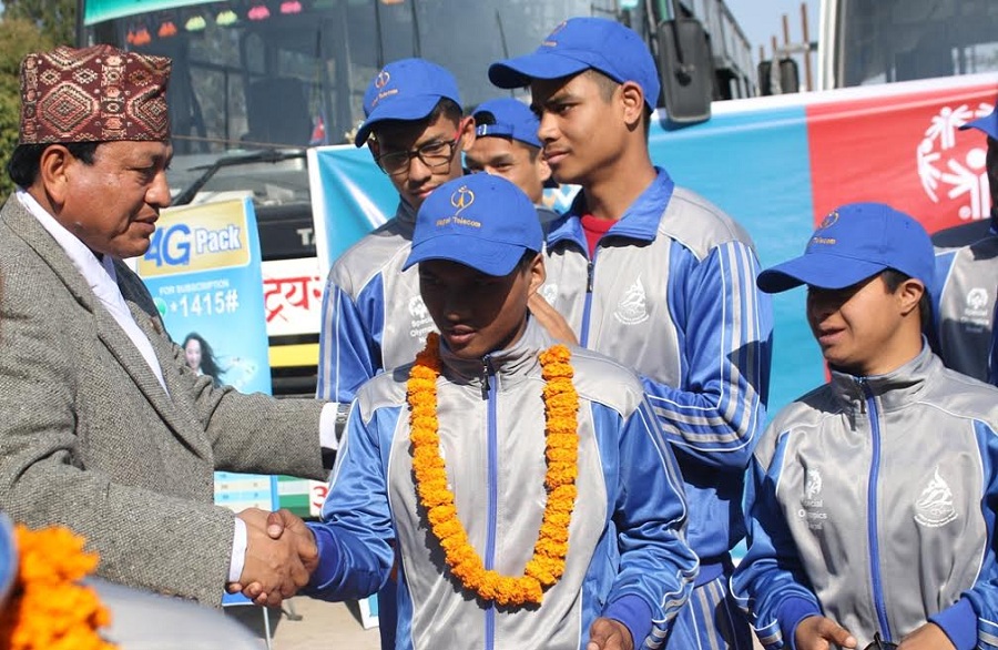 स्पेशल ओलम्पिक टोलीको बिदाइ