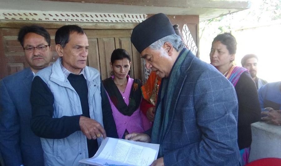 ७ महिनापछि निर्मलाको घर पुगे देउवा