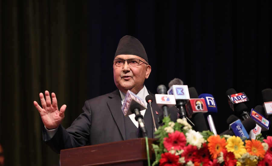 चेतनामा पट्टी बाँधेकाहरुले सरकारको काम देखेनन्ः प्रधानमन्त्री ओली