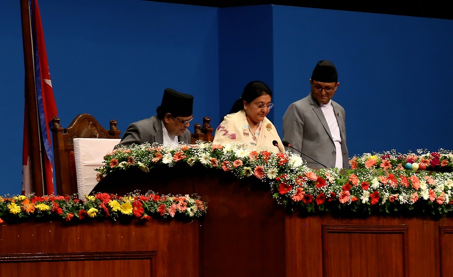 दोहोरो अङ्कको आर्थिक वृद्धिको आधार तयार: राष्ट्रपति भण्डारी