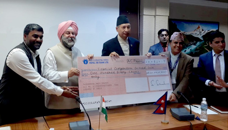 पुनर्निमाणका लागि भारतले दियो नेपाललाई १ अर्ब ६० करोड