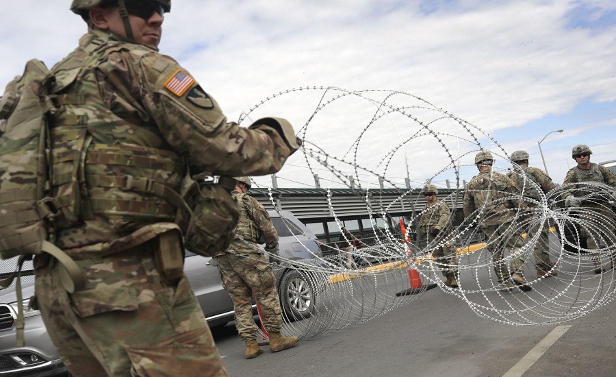 मेक्सिको सीमामा थप सैनिक परिचालन गर्दै अमेरिका