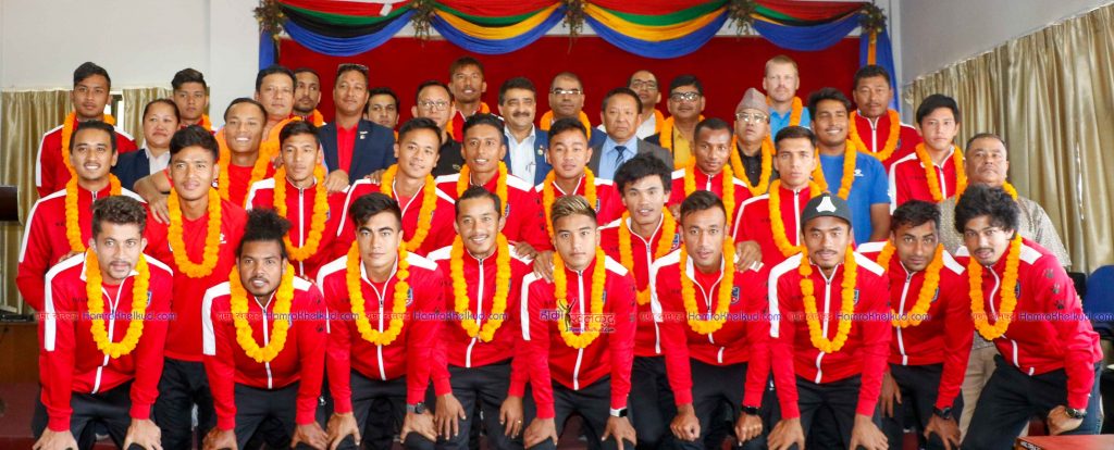 नेपाली फुटबल टोली कुवेत प्रस्थान