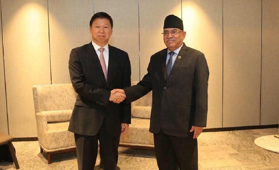 प्रचण्ड र चिनियाँ विदेश विभाग प्रमुख ताओबीच भेटवार्ता