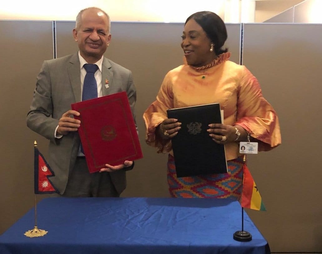 नेपाल र घानाबिच कूटनीतिक सम्बन्ध स्थापना