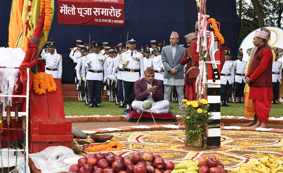 आइजीपी खनालद्वारा वडादसैं मौलो पूजा सम्पन्न