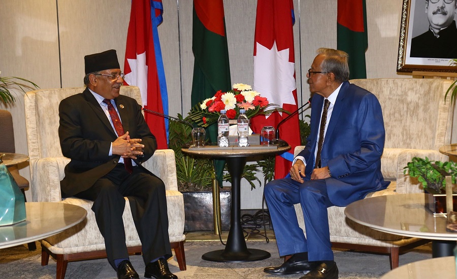 बंगलादेशी राष्ट्रपति हमिद र प्रचण्डबिच भेटवार्ता