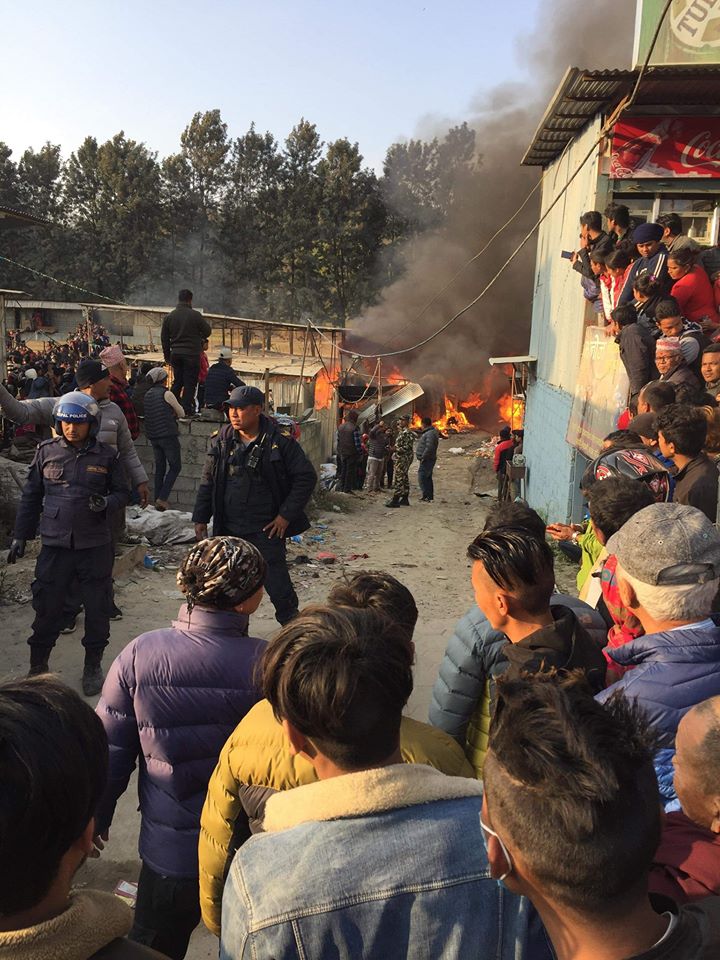 दक्षिणढोकाकाे कटन उद्योगमा भिषण आगलागी