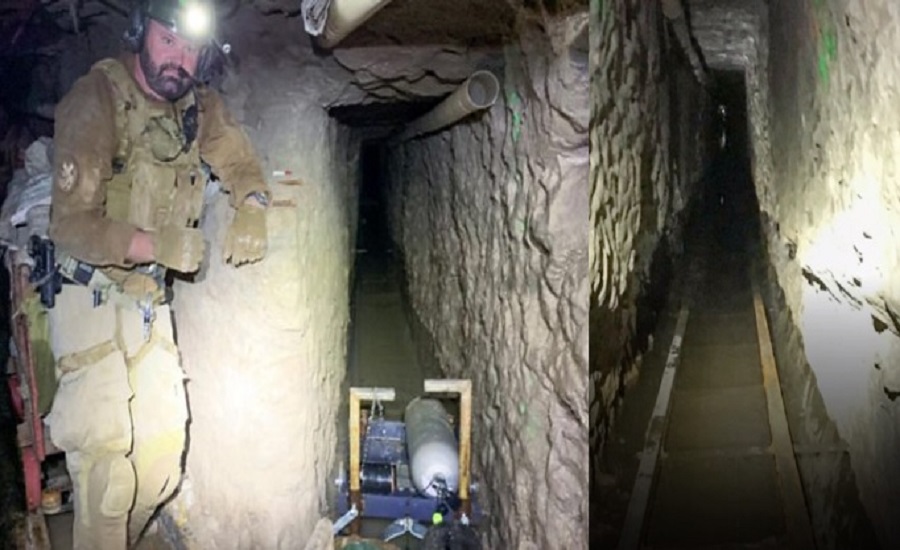 लागुपदार्थ तस्करले अमेरिका-मेक्सिको सीमामुनि बनाएको लामो सुरुङ फेला